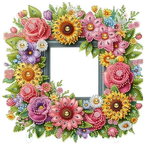 Floral Photo Frame Diamond Painting Kit