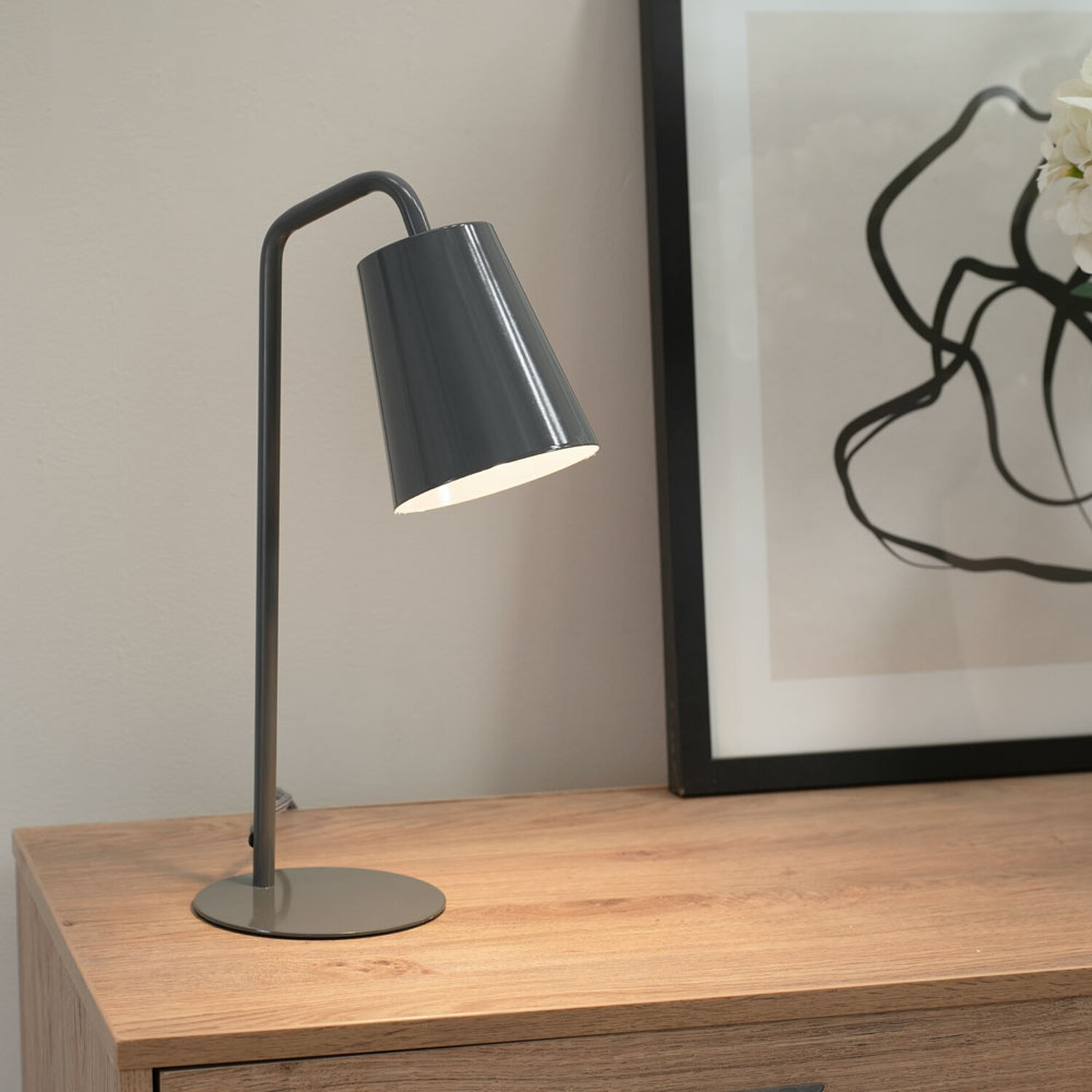 Image of Bibi Metal Arched Table Lamp with&hellip;