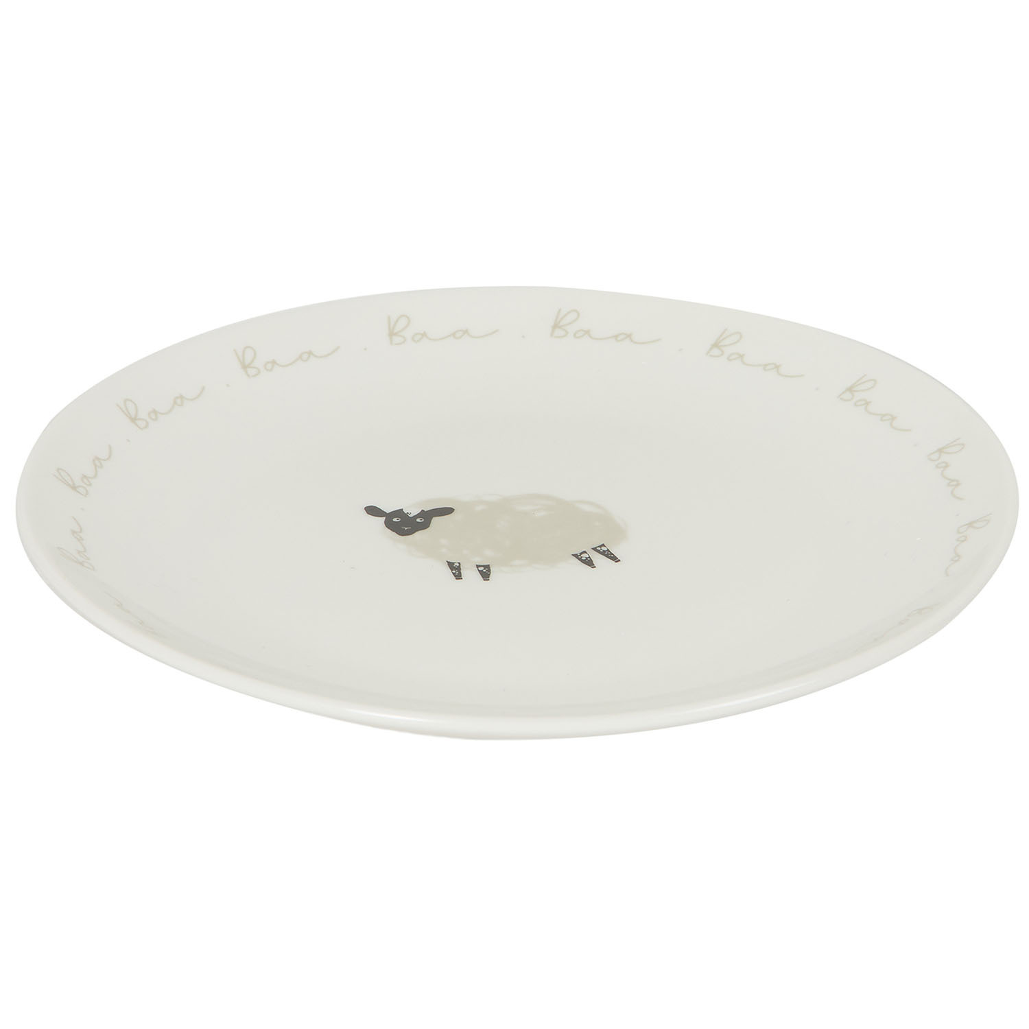 Image of Highland Flock Side Plate - White