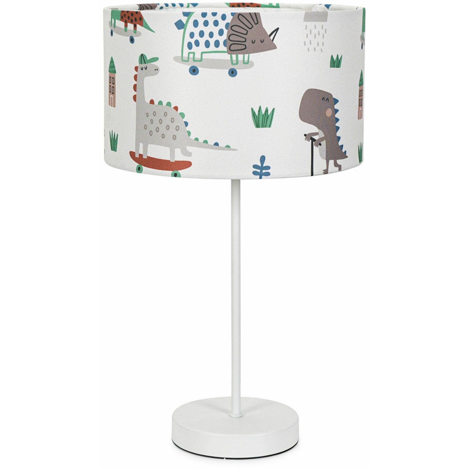 Charlie White Table Lamp Cartoon Dino Shade - White / Bulb Included