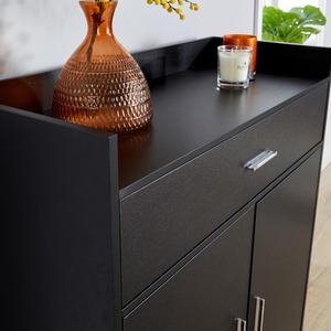 Black Home Source Novara 2 Door Shoe Storage Cabinet shot 6779995