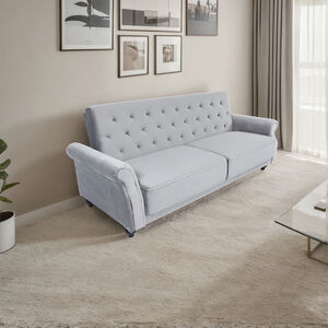 Velvet Sofa Bed 225CM Modern 3 Seat Click Clack Sofa Bed Couch Settee with Arms
