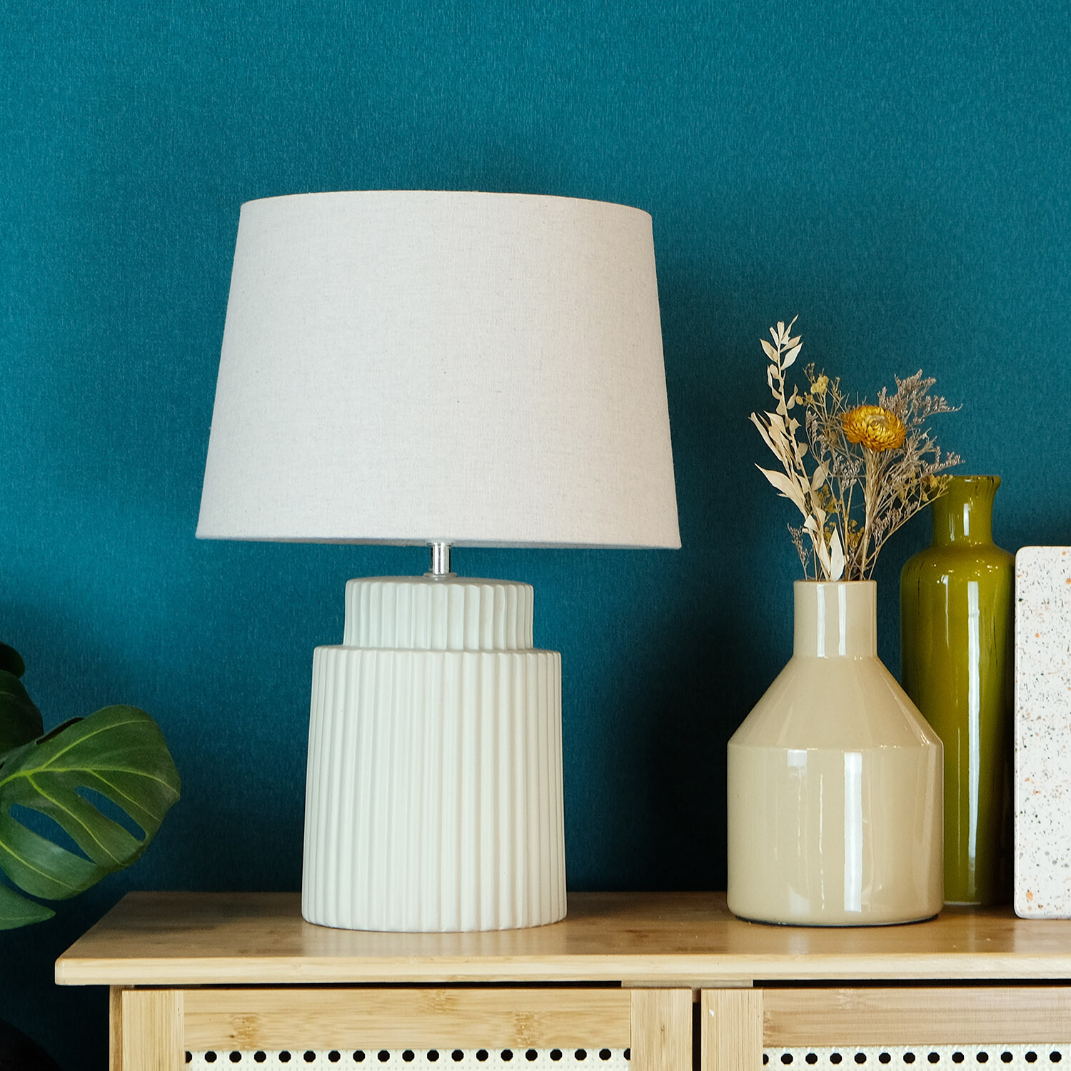 Image of Creole Ceramic Table Lamp - Cream