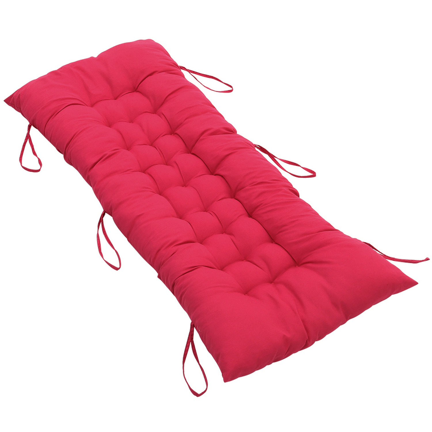 Cozy Pearl Cotton Plain Recliner Cushion - Red