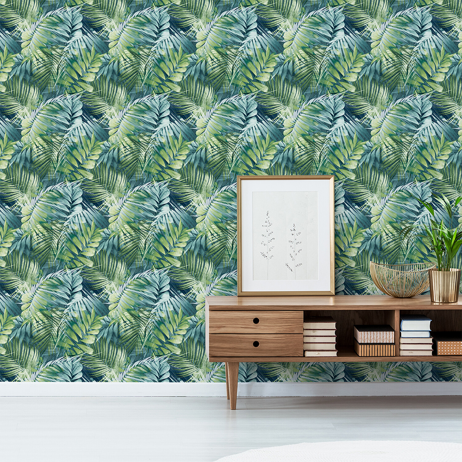 Grandeco Antigua Green Palm Wallpaper - Image 2