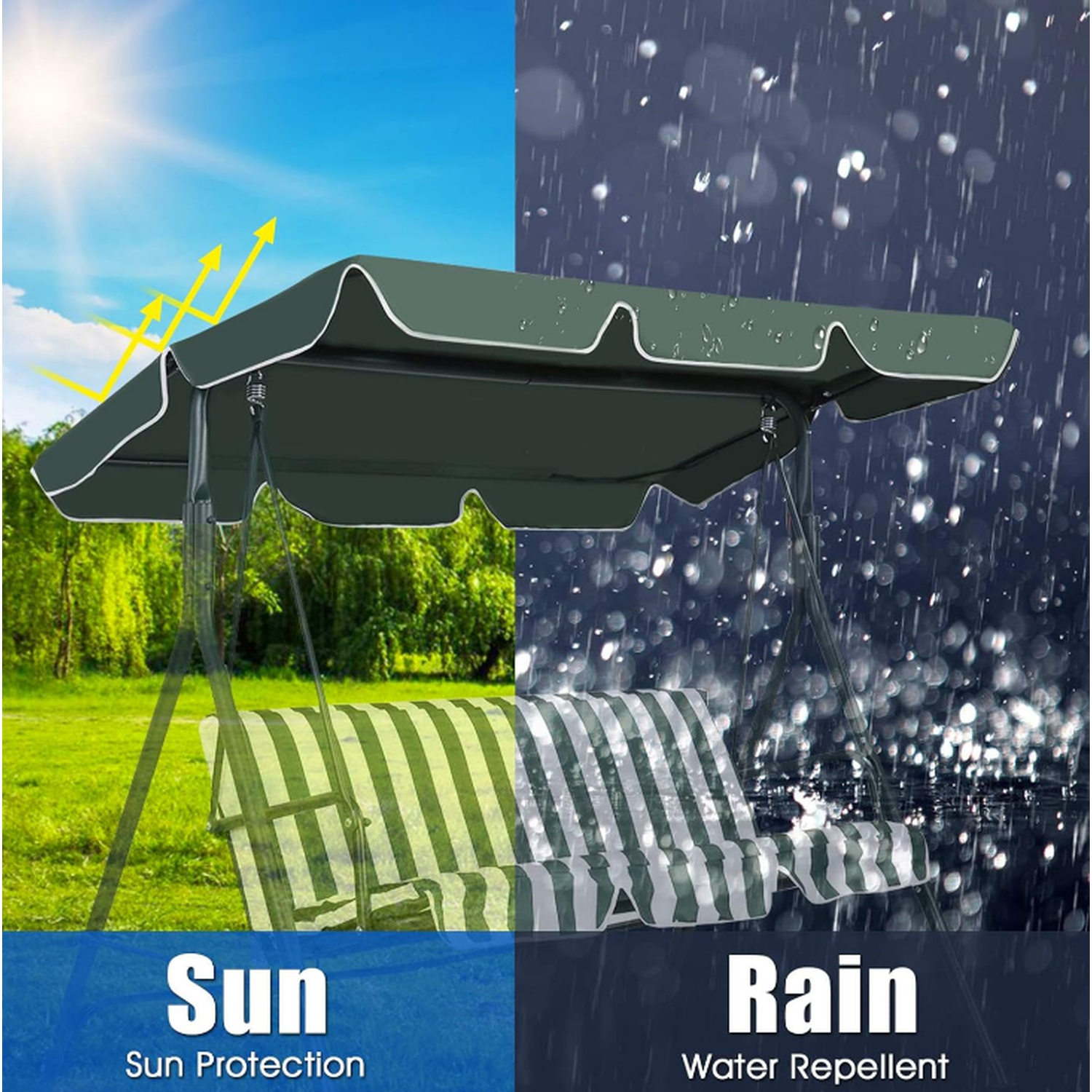 Swing Canopy Cover Replacement - Green