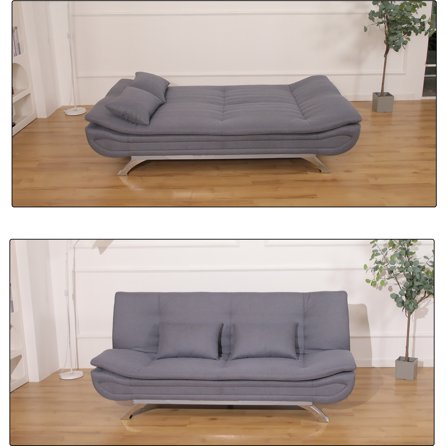 Alivio 3 Seater Recliner Sofa Bed - Grey
