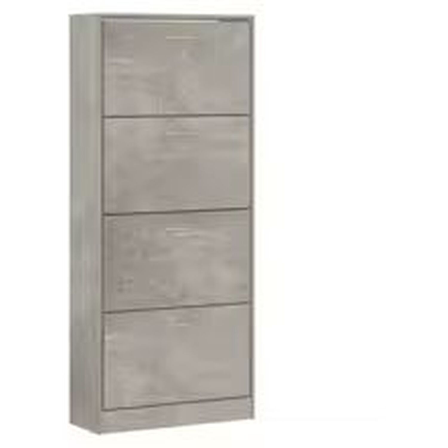 Modern Concrete Effect Shoe Cabinet Storage Solution - Grey