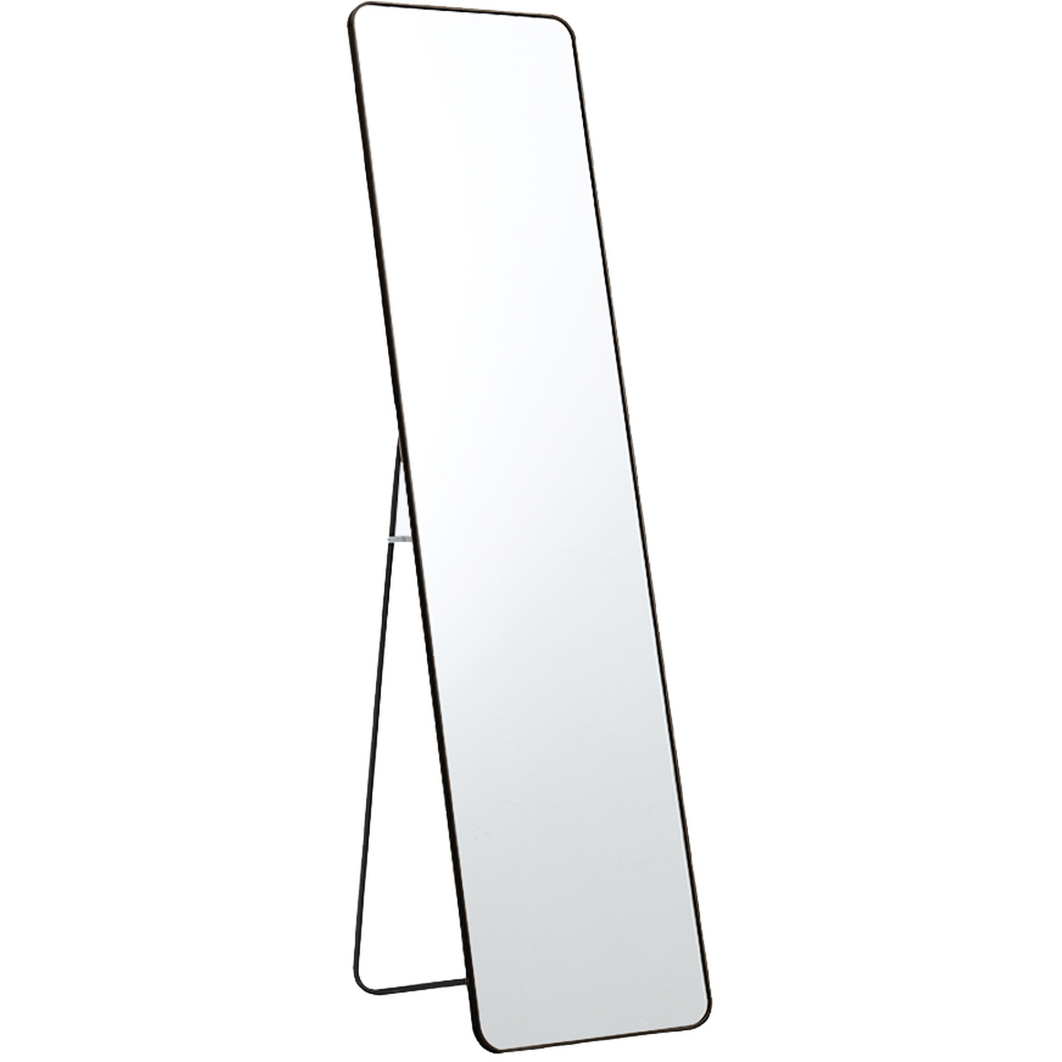 Kidkid Rectangular Full Length Mirror With Rounded Corners - Black / 47Cm X 157Cm X 1.6Cm