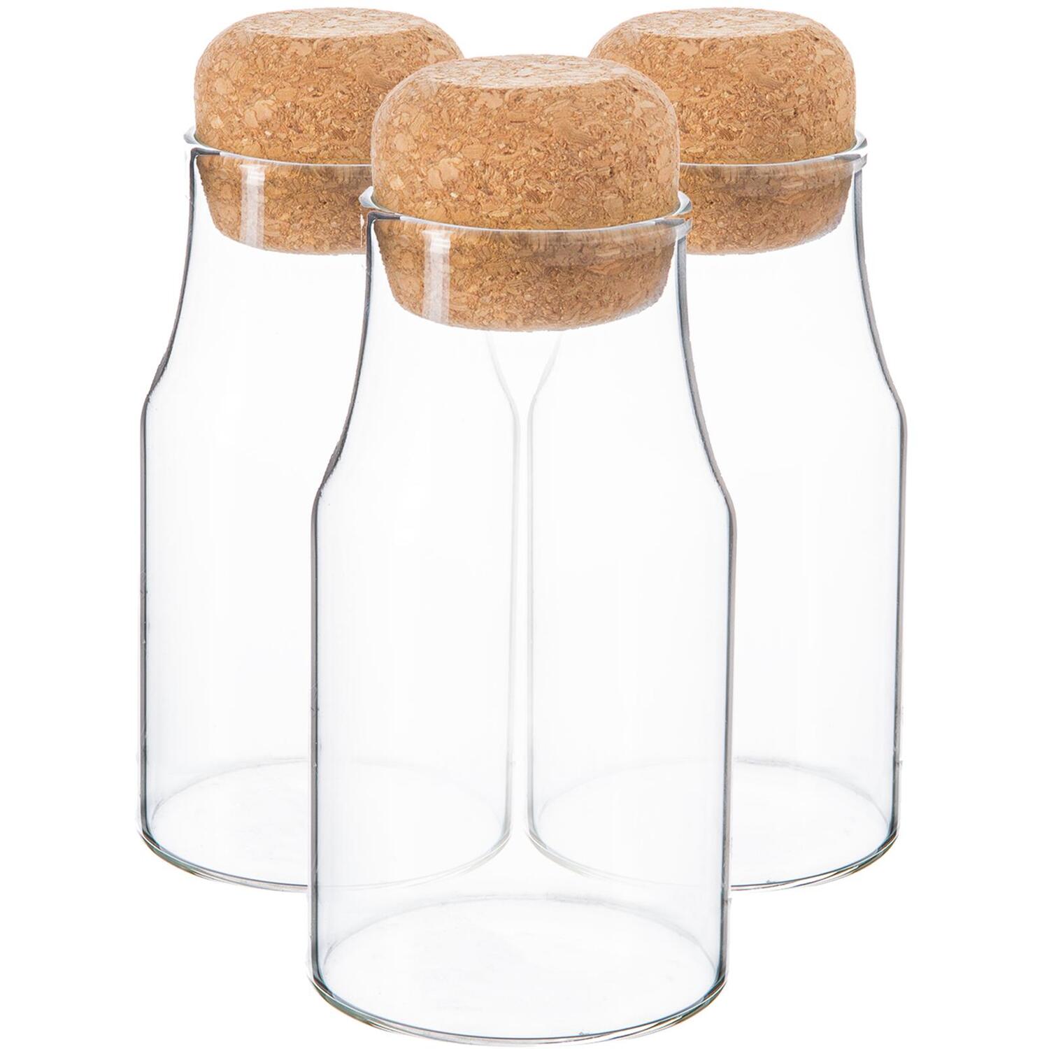 Image of Glass Storage Bottle with Cork Lid&hellip;