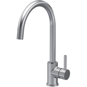 Kitchen Mono Mixer Tap with 1 Lever Handle Brushed Nickel 436mm