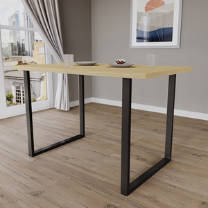 Kitchen Dining Table with U Shape Legs