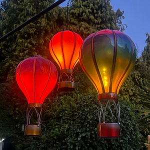 Aurora Solar Hot Air Balloon Outdoor Hanging LED Light for Garden Patio