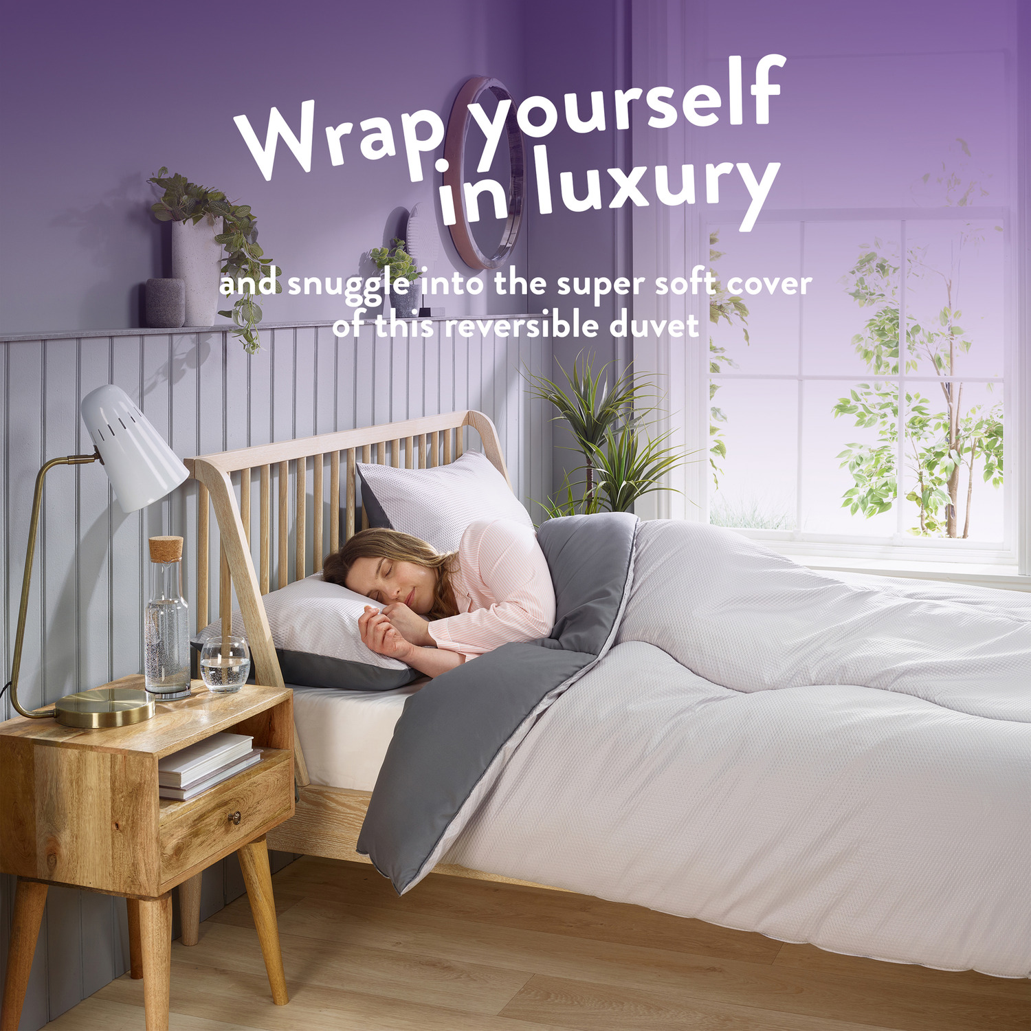 Slumberdown Coverless Comfort Embossed Waffle 10 5 Tog Duvet - Grey Double