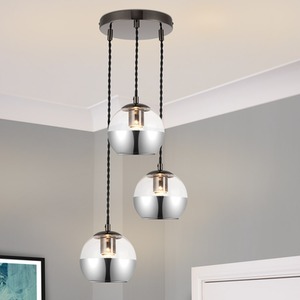 COSYLYTE Marlo 3 Light Glass Cluster Pendant Light