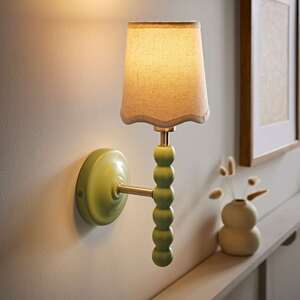 Bobbins Pastel Wall Light with Scallop Shade