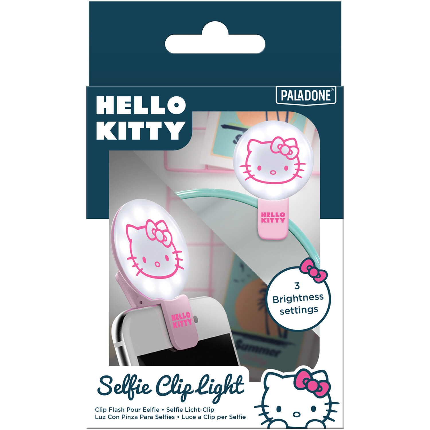 Hello Kitty Clip On Selfie Light - Pink