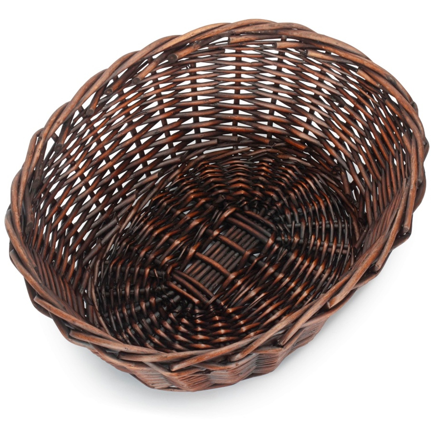 Broad Oval Tray - Brown / 35cm