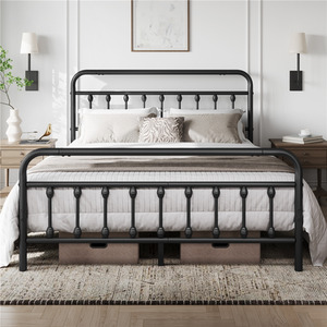 Black / King Yaheetech Vintage Metal Bed Frame shot 10695259