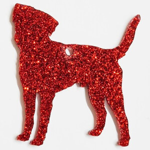 Glitter Border Terrier Christmas Decoration