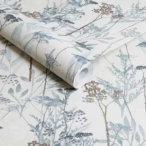Pale Blue Superfresco Easy Solstice Floral Wallpaper shot 10903828