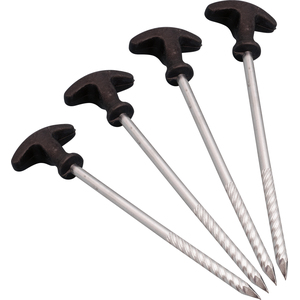 Heavy Duty T Shaped Tent Pegs, Set of 4