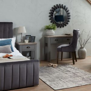 Teos Rustic Wooden Table Lamp With Linen Shade