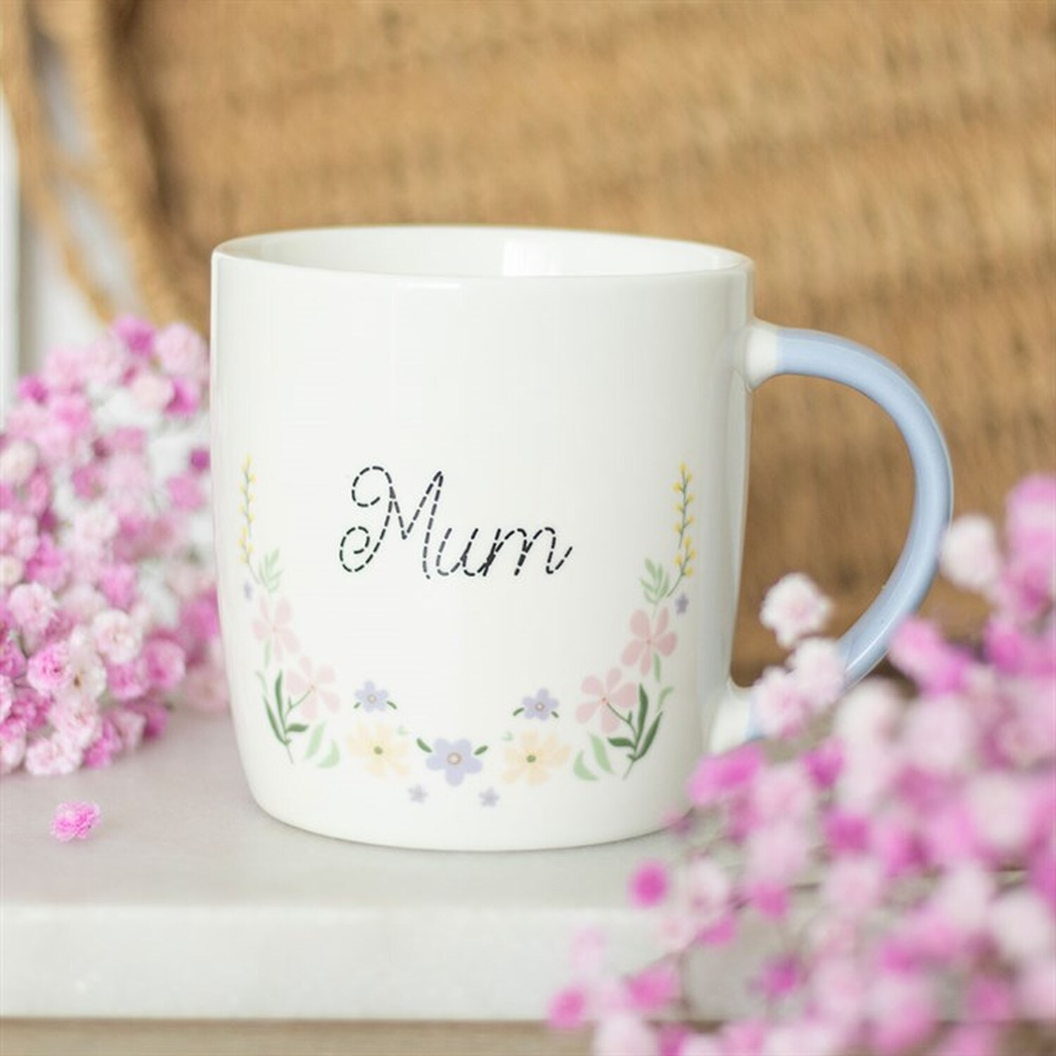 Image of Heartwarming Mum Floral Ceramic Mug For&hellip;