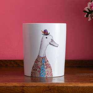 Mikasa Tipperleyhill Porcelain Utensil Pot, Duck Print, 14 x 17cm