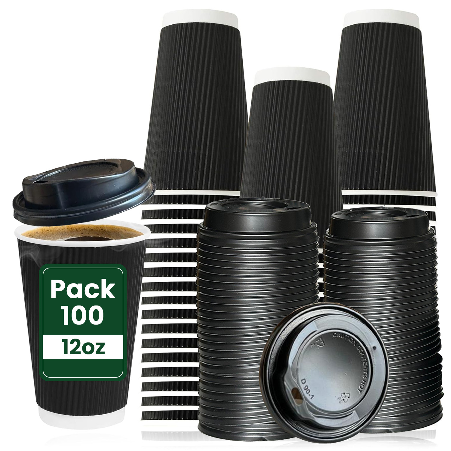 Image of 12oz Disposable Paper Cups Coffee Cup&hellip;