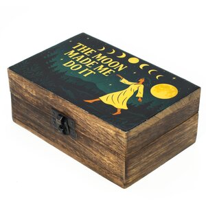 The Moon Made Me Do It Enamelled Mango Wood Box Unique Gift