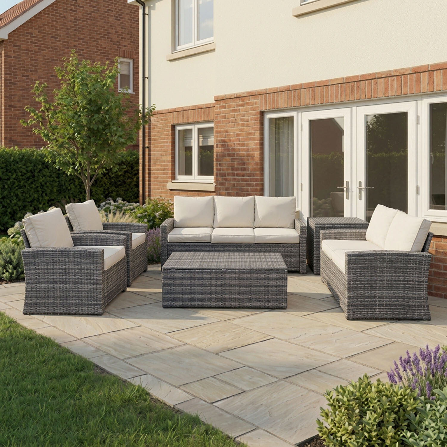 Chester Sofa Set - Grey