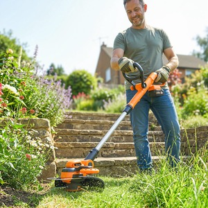 Outsunny Cordless Strimmer with 2 x 4.0Ah Lithium Batteries and Charger