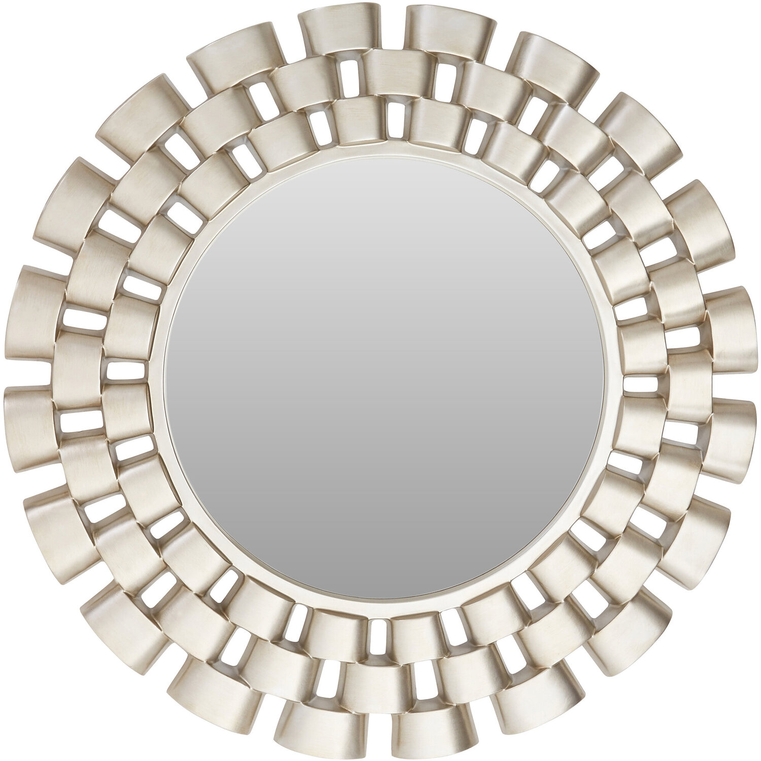 Sana Large Triple Bevelled Edge Wall Mirror - Silver