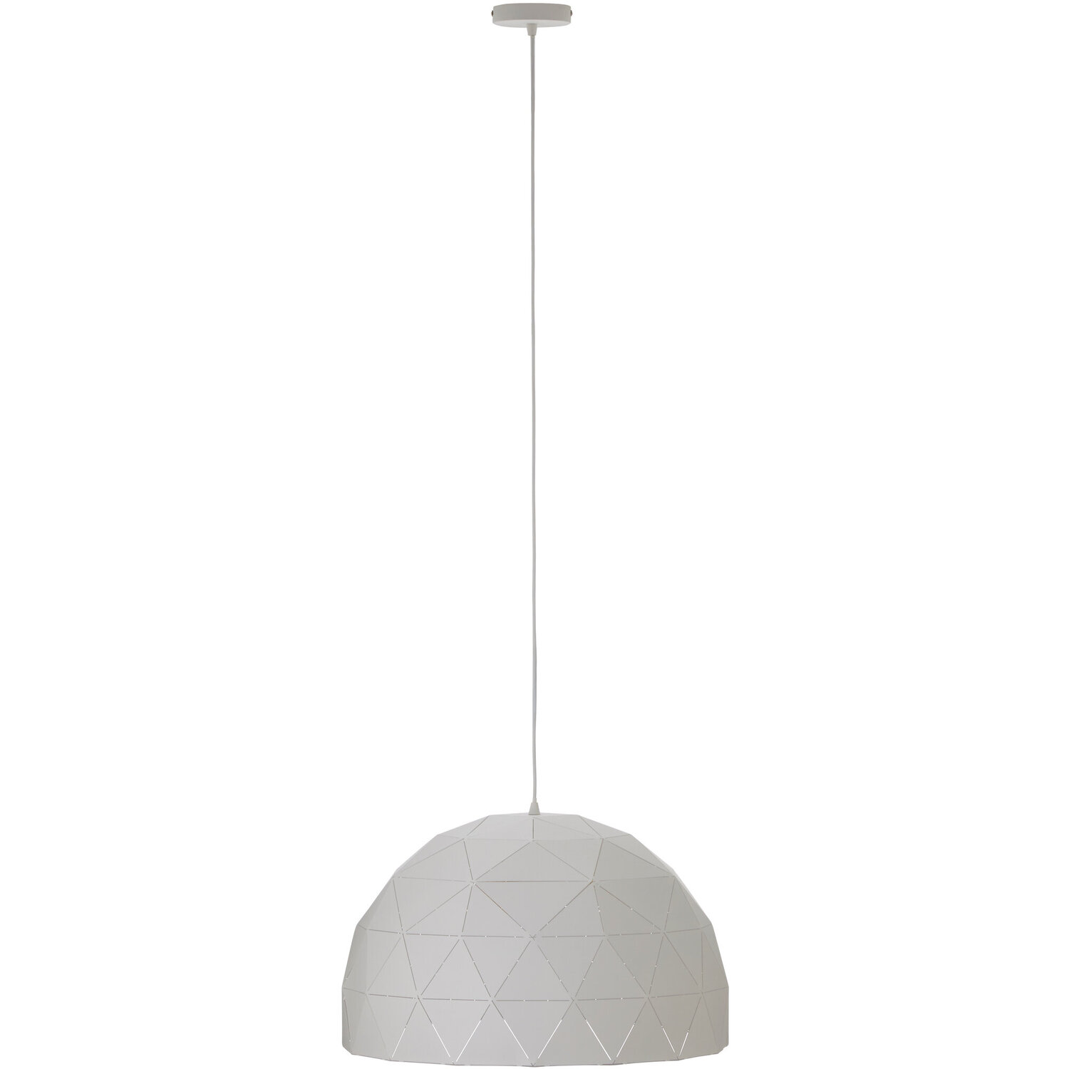 Mateo Large White Dome Pendant Light - White