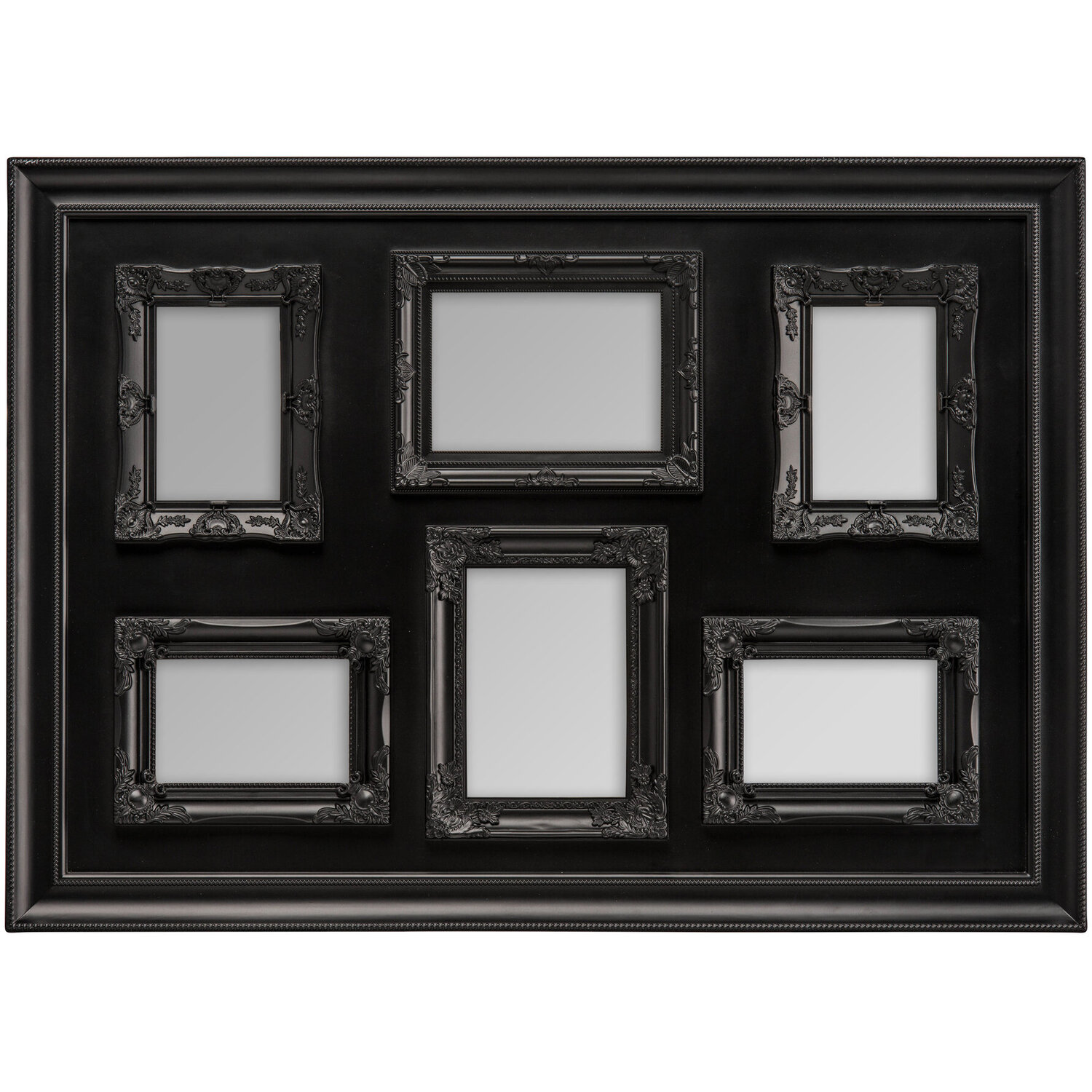 Maren Black Contemporary 6 Photo Frame - Black
