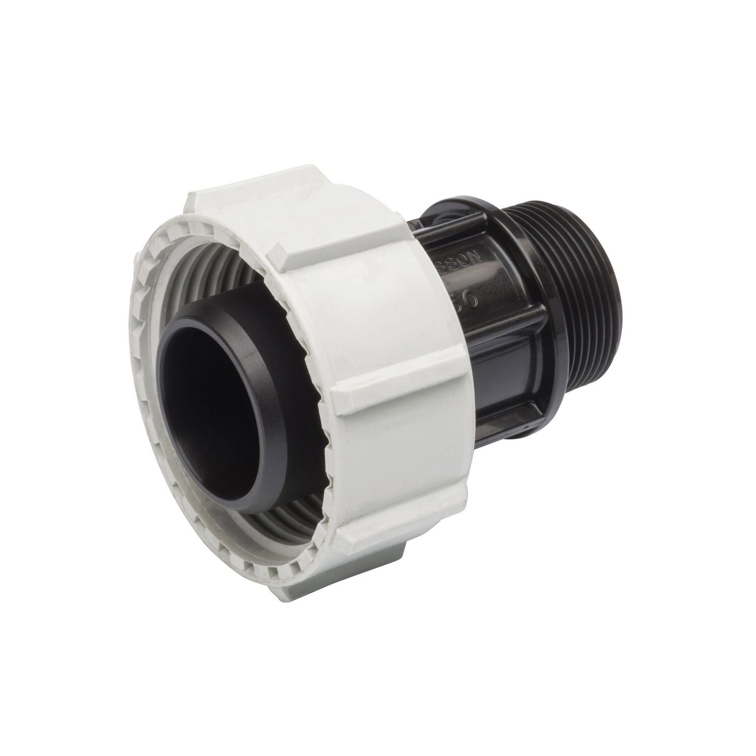 Plasson Threaded Adaptor 25Mm X 3/4" - Pl072500025007 - Plastic Pipe Fitting - Grey - Image 1