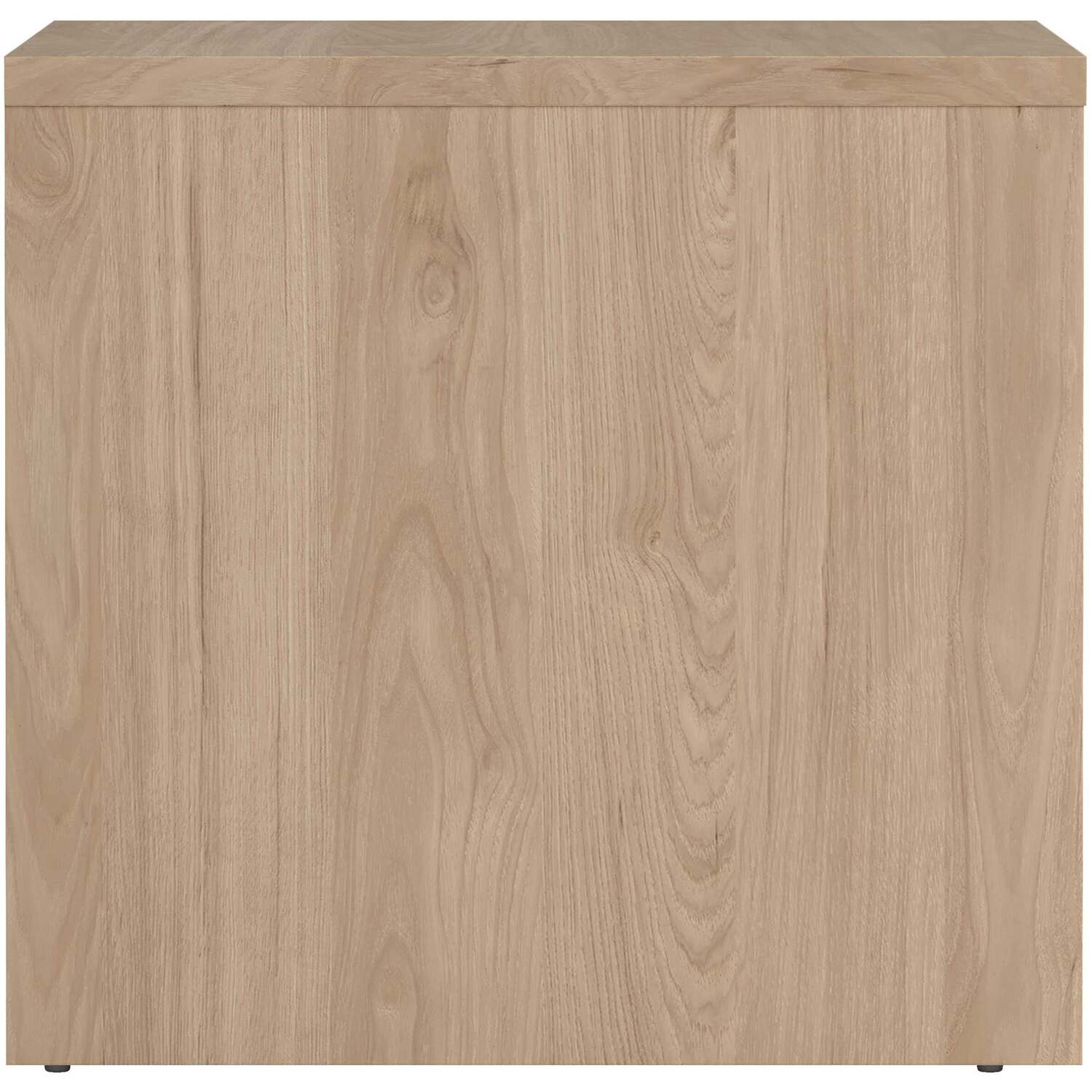 Salzburg Bedside Table Gloss Front Natural Effect 2 Drawers - Natural