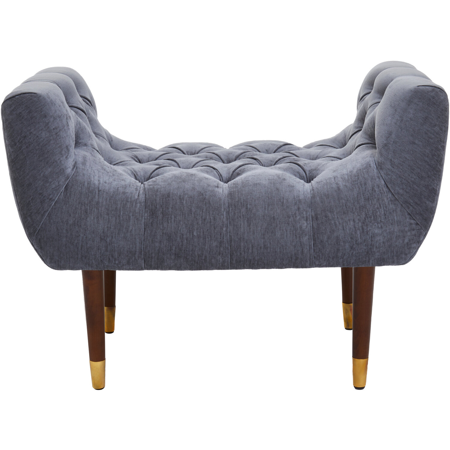 Shay Grey Chenille Stool - Grey