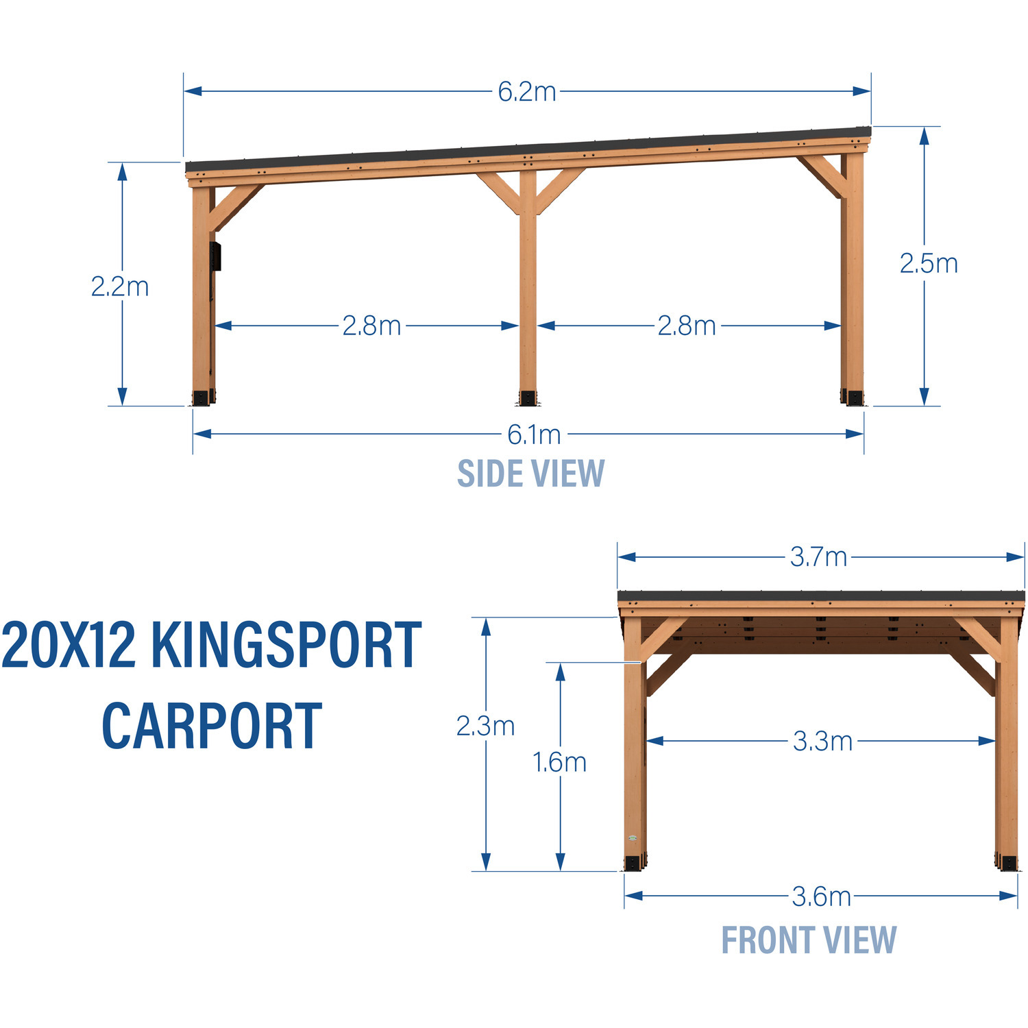 Backyard Discovery Cedar Wood Carport