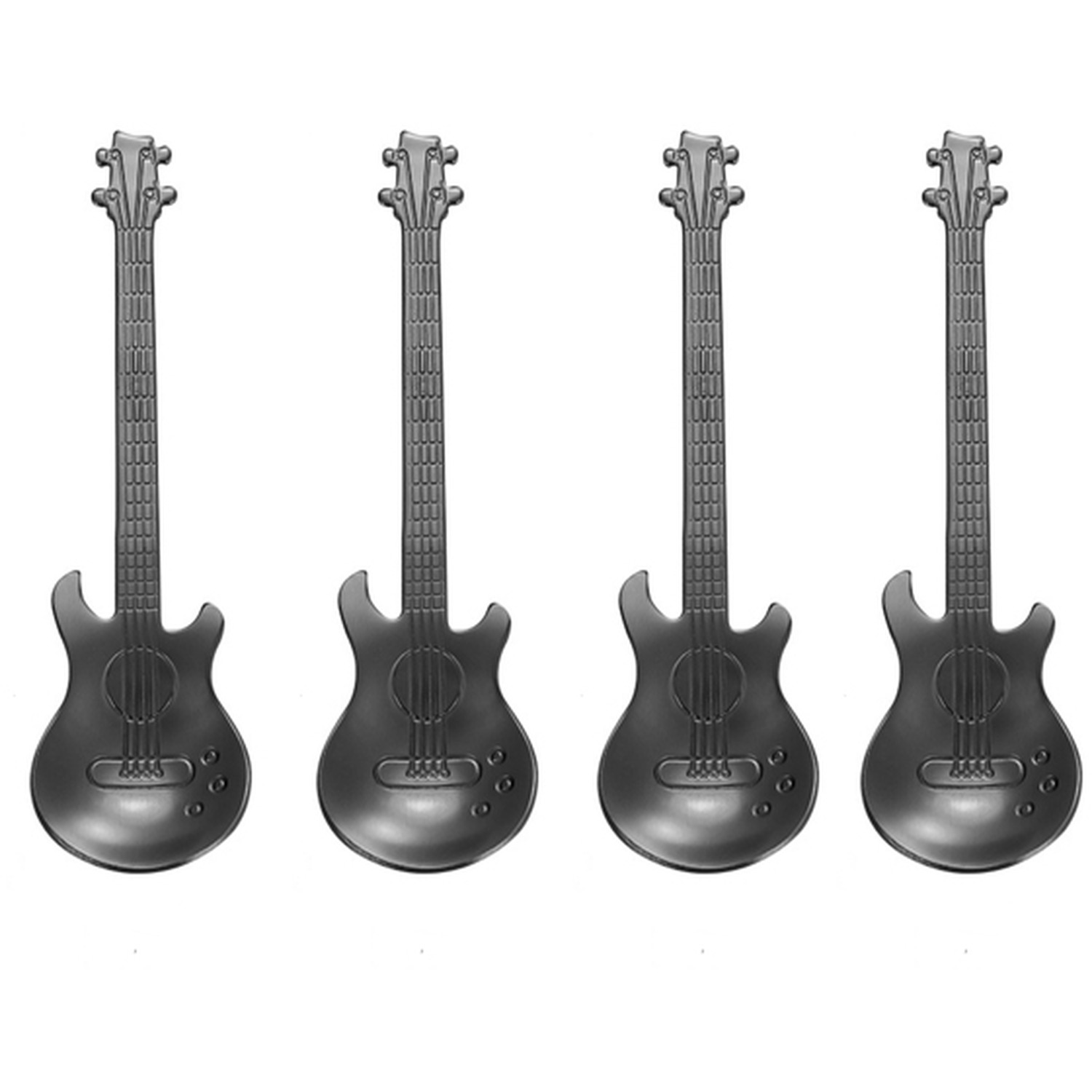 Image of Guitar Shaped Stainless Steel Spoon -&hellip;