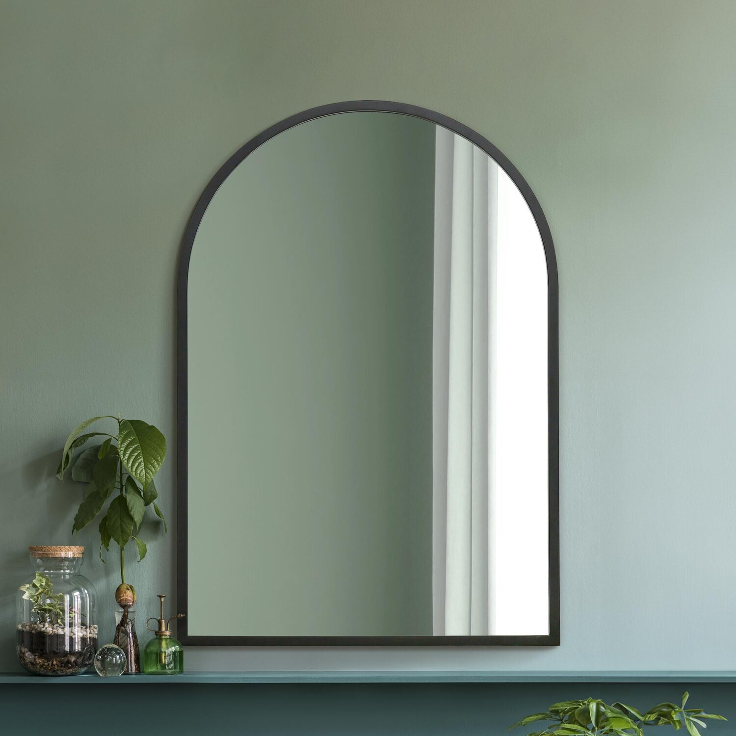 Image of MirrorOutlet The Arcus Metal Framed Arched&hellip;