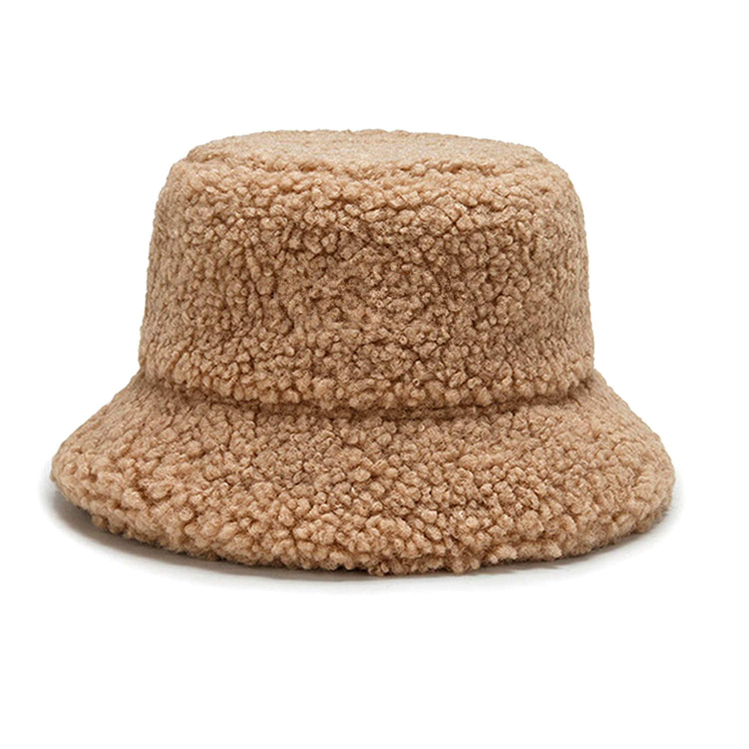 Soft Teddy Winter Bucket Hat - Brown
