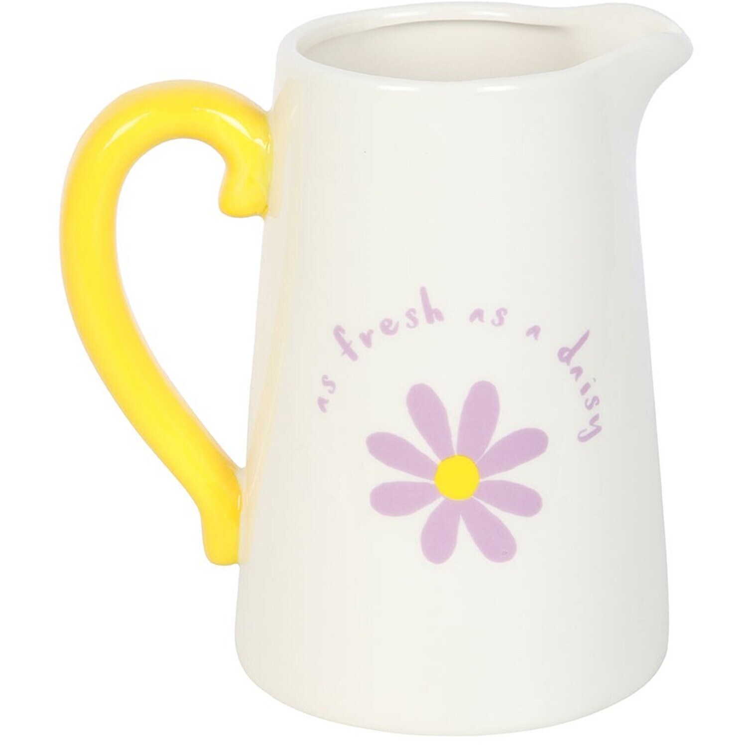 Ceramic Fresh As A Daisy Flower Jug Vase - 17 9cm