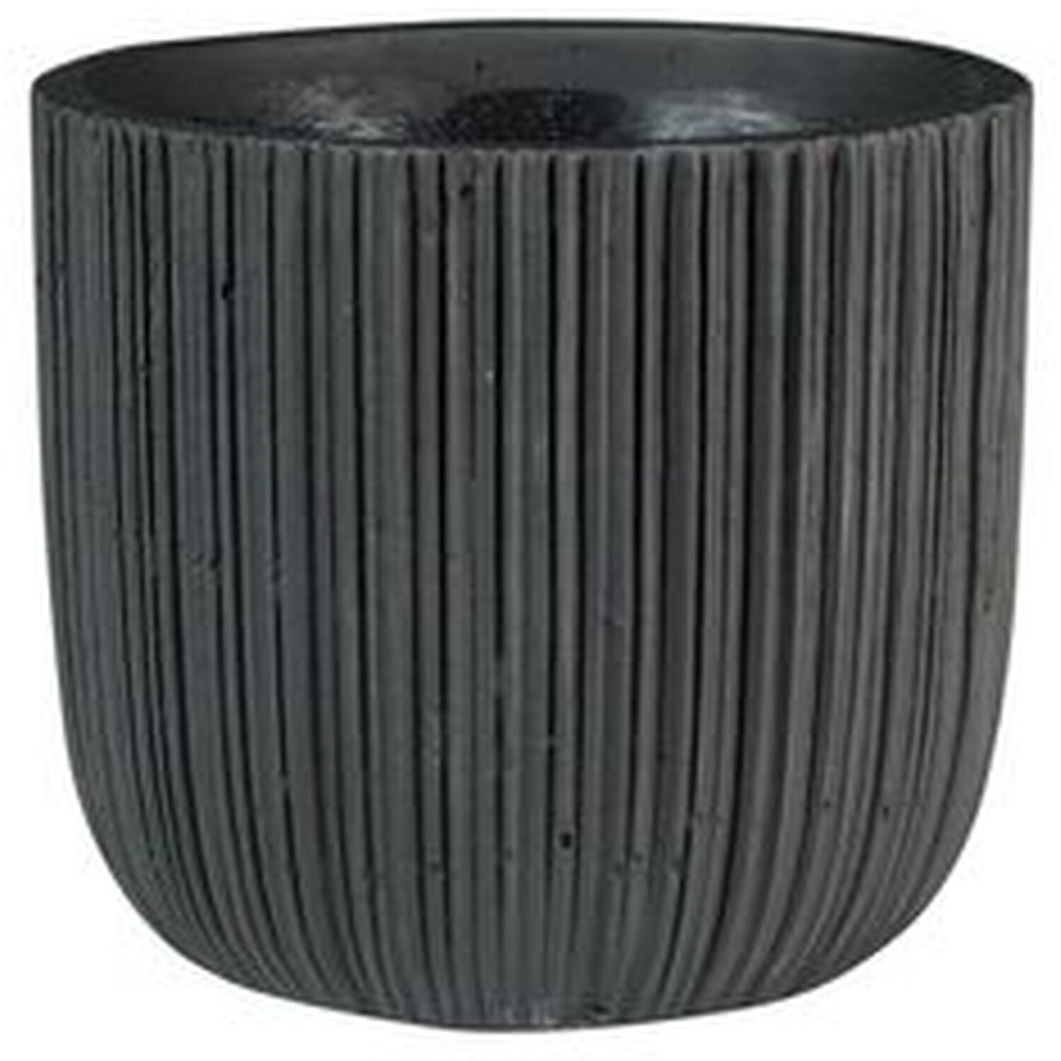 Black Linear Indoor Plant Pot - Black / 20cm