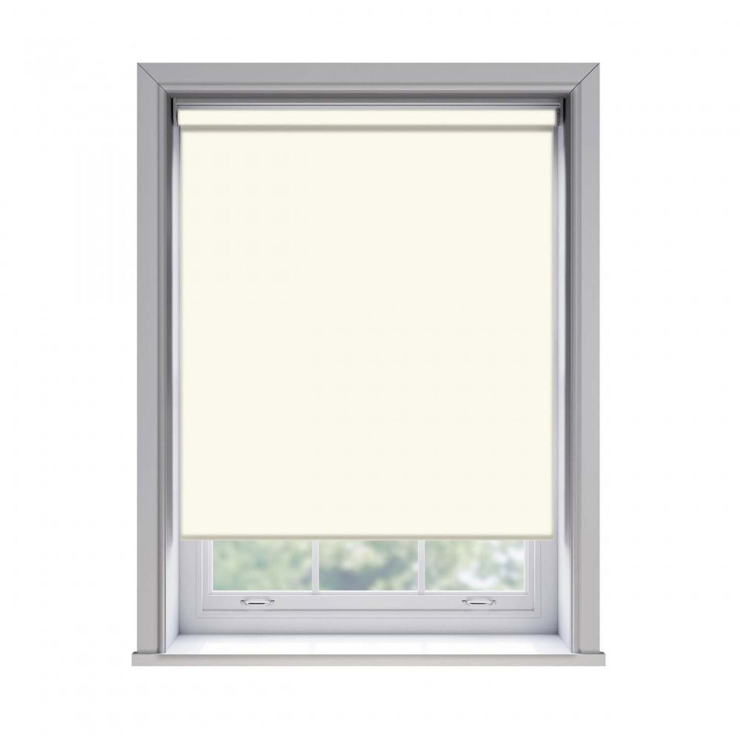 No Drill Thermal Blackout Roller Blind 170cm Drop - Cream 145