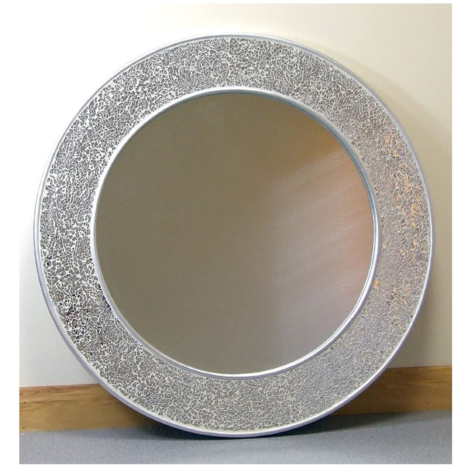 Image of Medium Round Design Wall Mirror Silver&hellip;