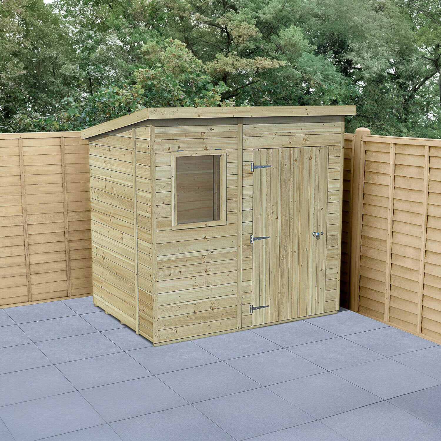 Timberdale T&G Pressure Treated 7x5 Pent Shed  - Without Base / No Installation