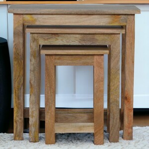Solid Wood Country Solid Wood Stool Set of 3