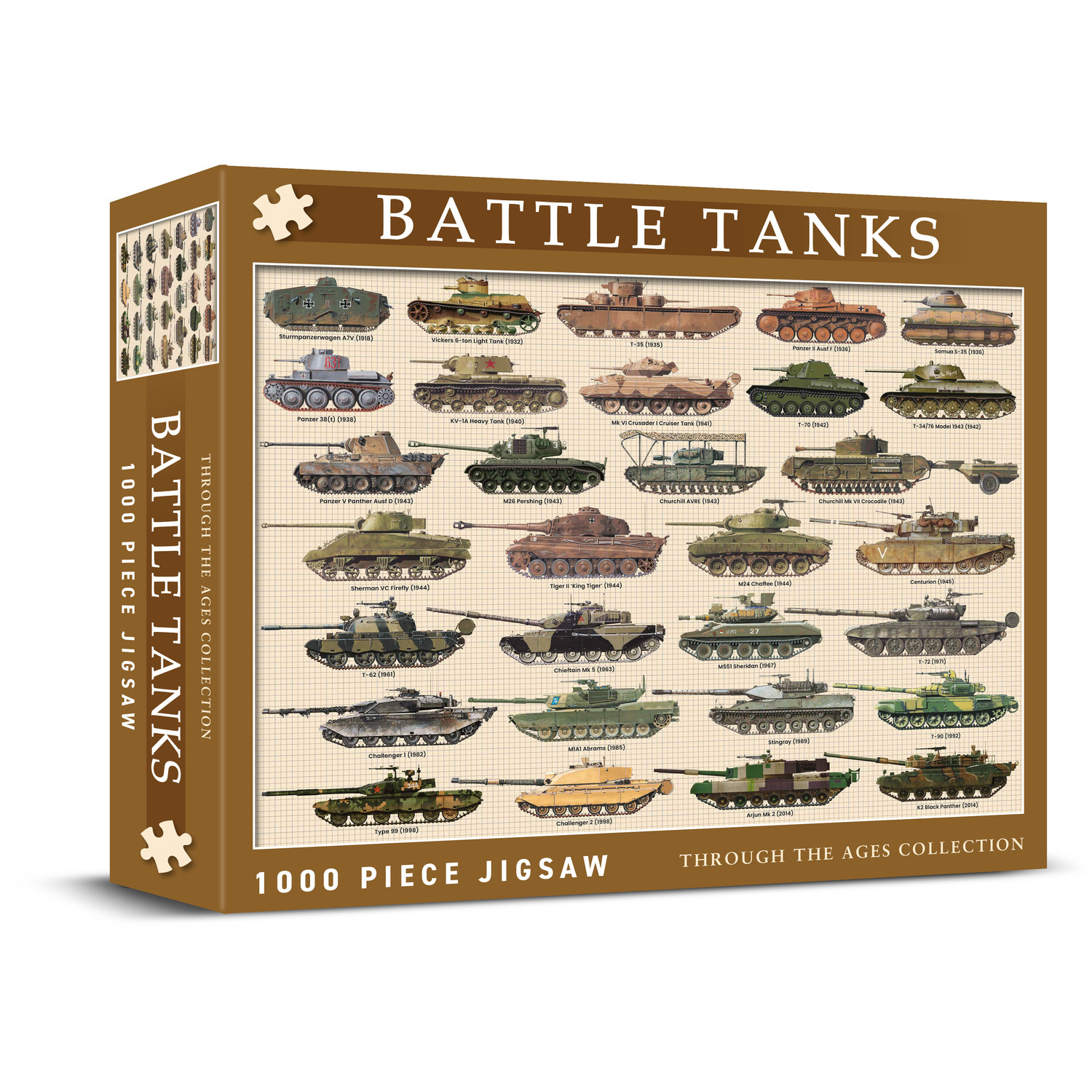 Coach House Partners Limited - 1000 Piece Jigsaw Puzzle - Tanks Through The Ages - Image 3